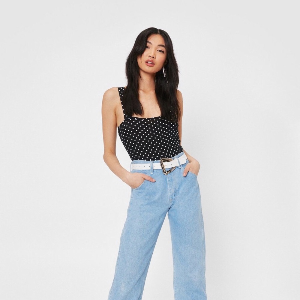 Black and White Polka Dot Bodysuit